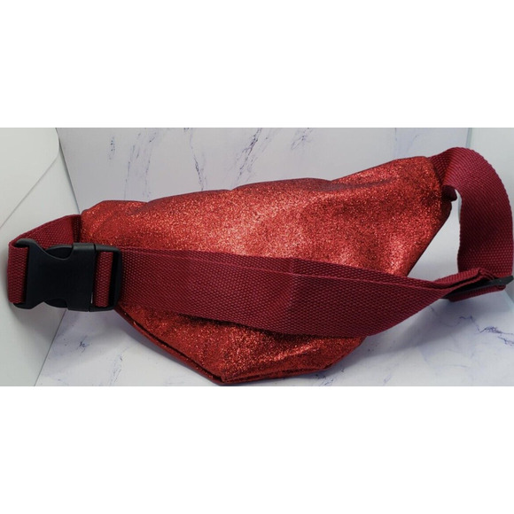 University Of Minnesota Fanny Pack Maroon Red Glitter Belt Bag Gophers Logo - Picture 5 of 6